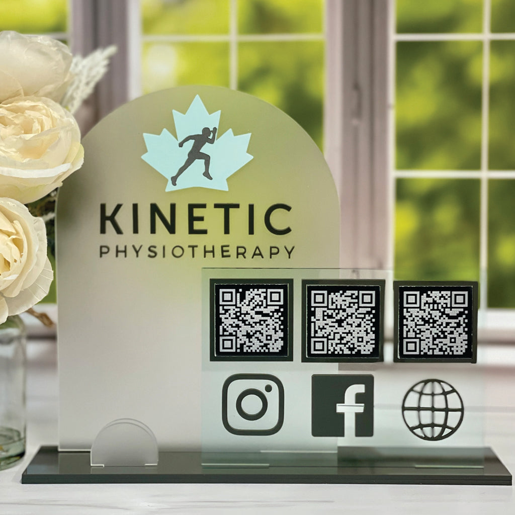 QR Code Acrylic Sign For Businesses