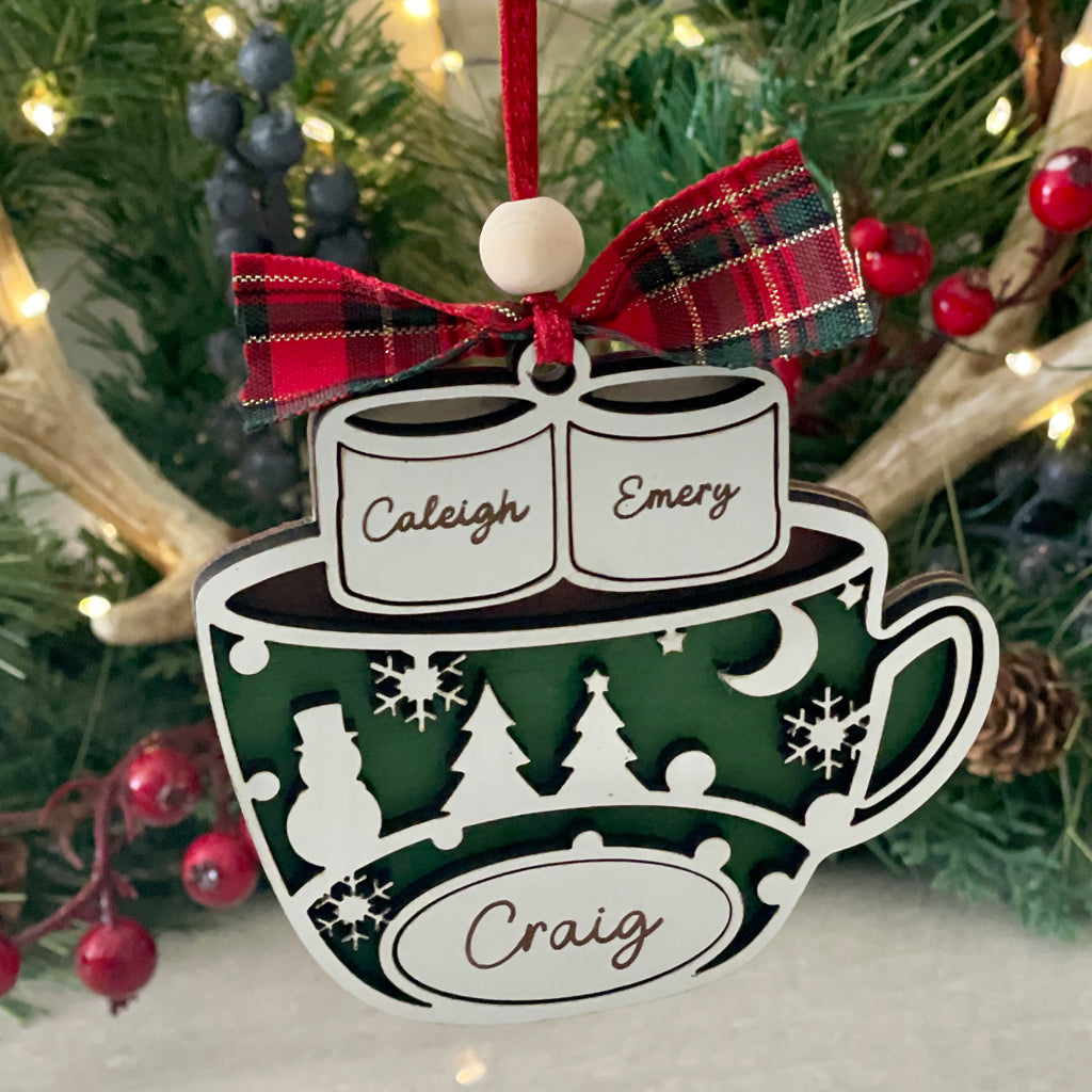 Personalized Christmas Ornament - Marshmallows
