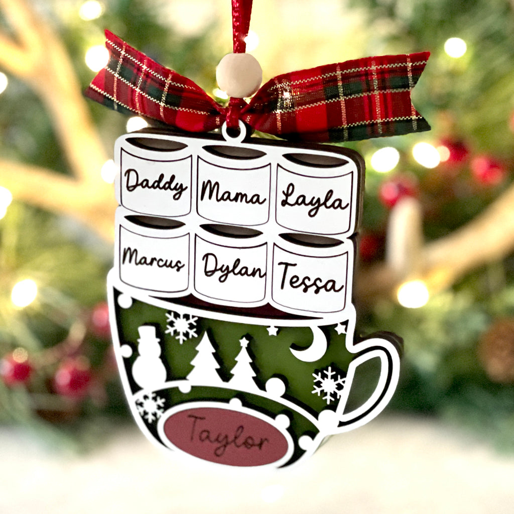 Personalized Christmas Ornament - Marshmallows