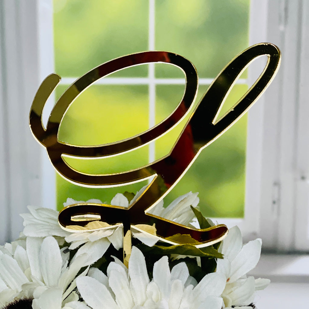 Monogram Cake Topper, Initials Cake Topper