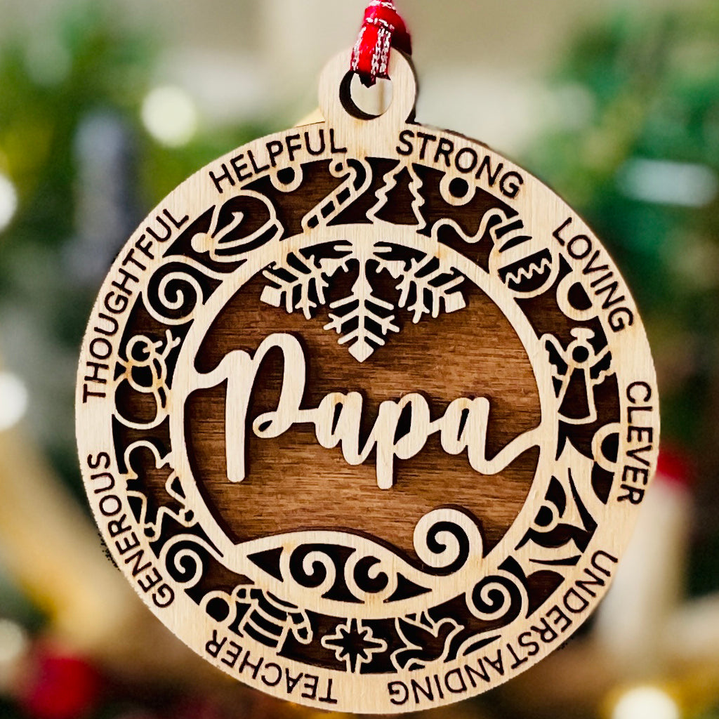 Family Theme Christmas Ornament