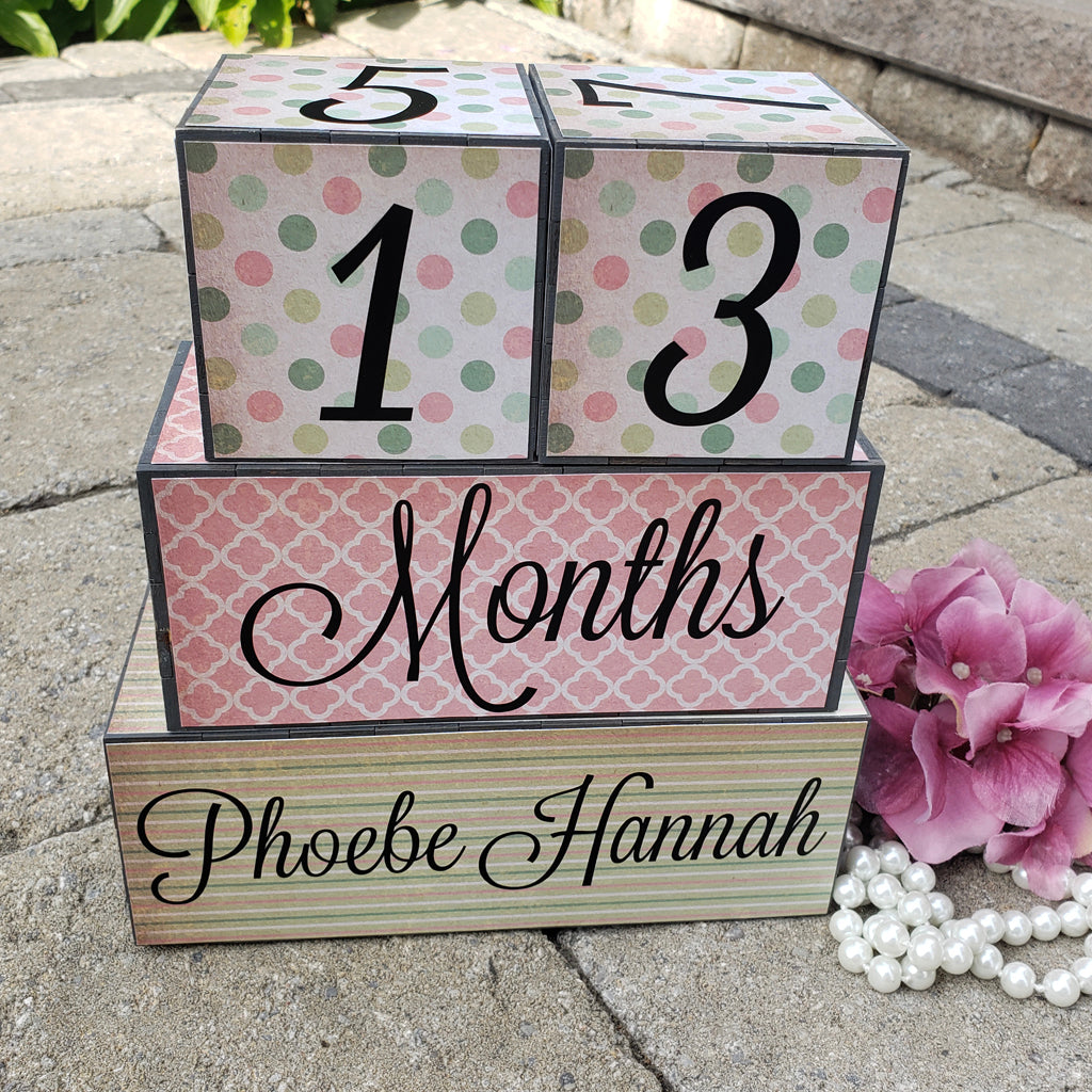 Baby Age Milestone Blocks