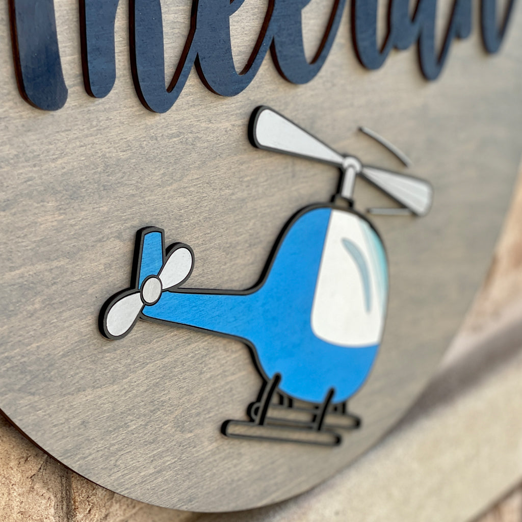 Airplane Name Sign, Aviation Nursery Decor