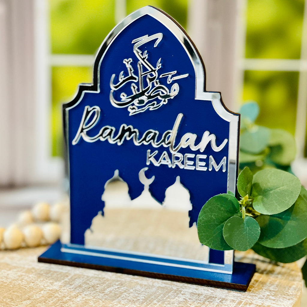 Reversible Ramadan Kareem Eid Mubarak Acrylic Decor