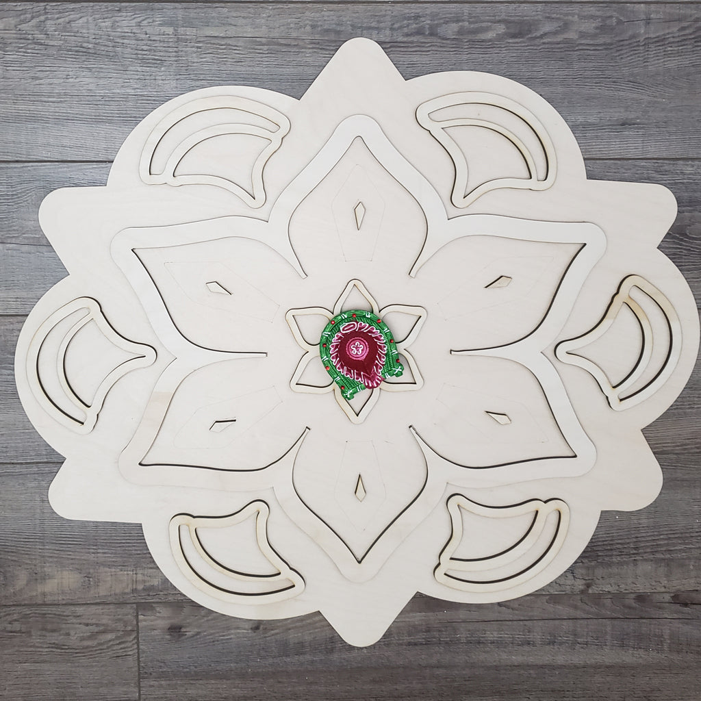 Wooden Rangoli Reusable Mat