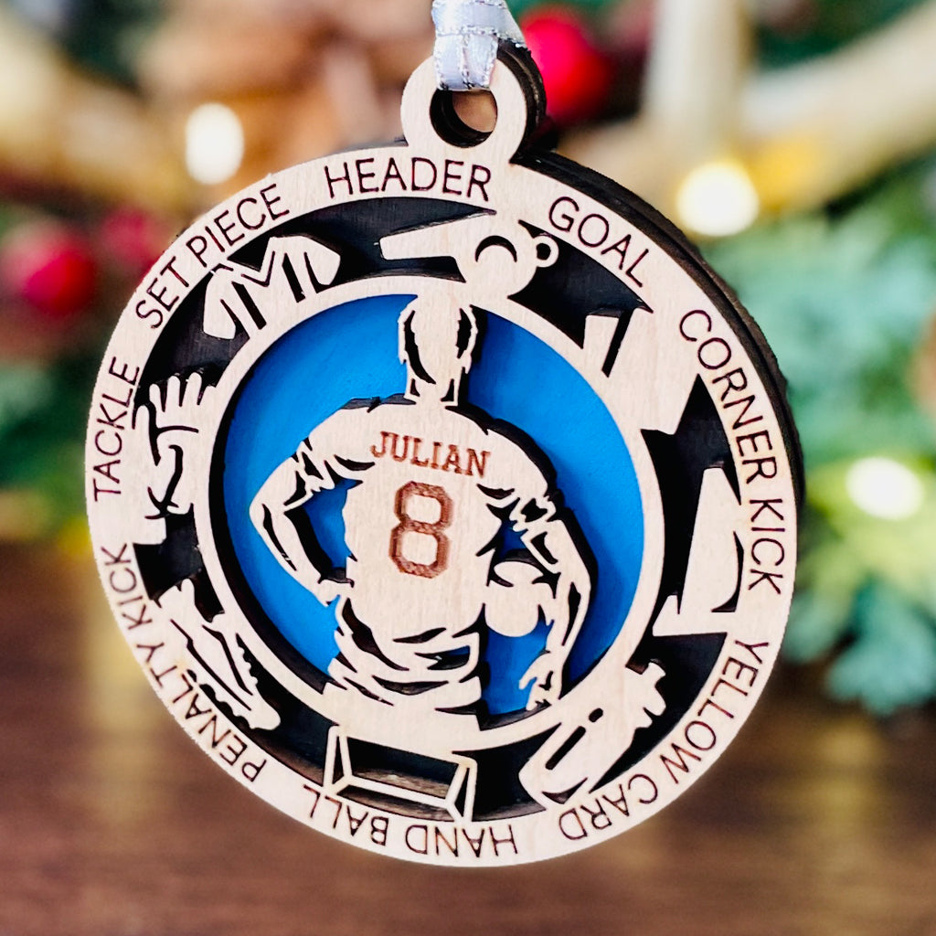 Soccer Player Christmas Ornament