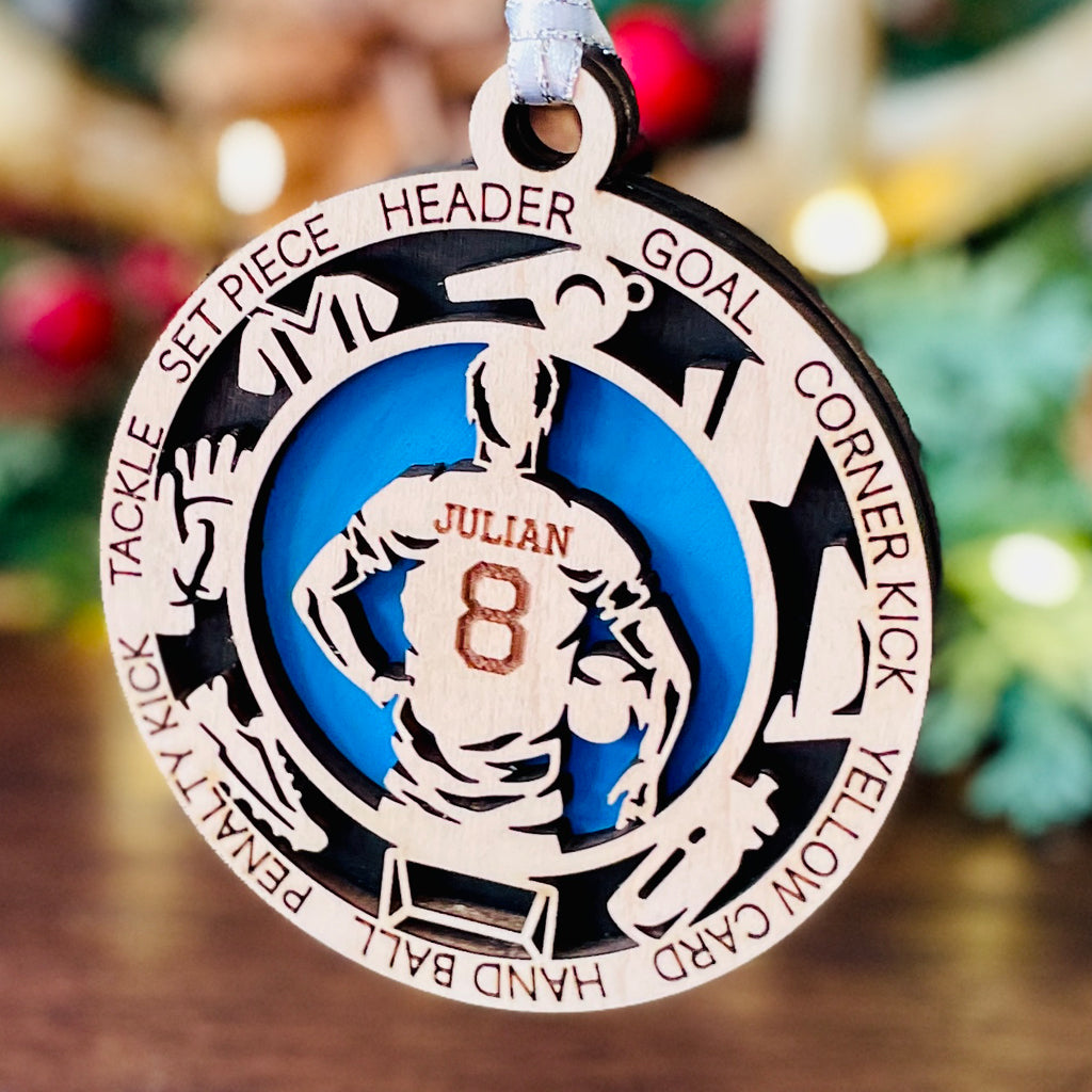 Soccer Player Christmas Ornament