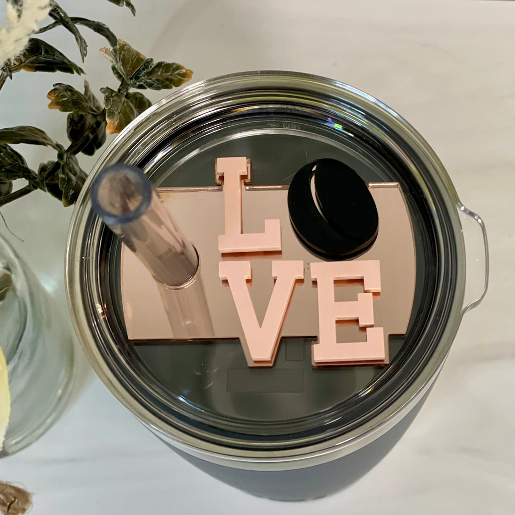 Hockey Love Yeti Stanley Lid Topper