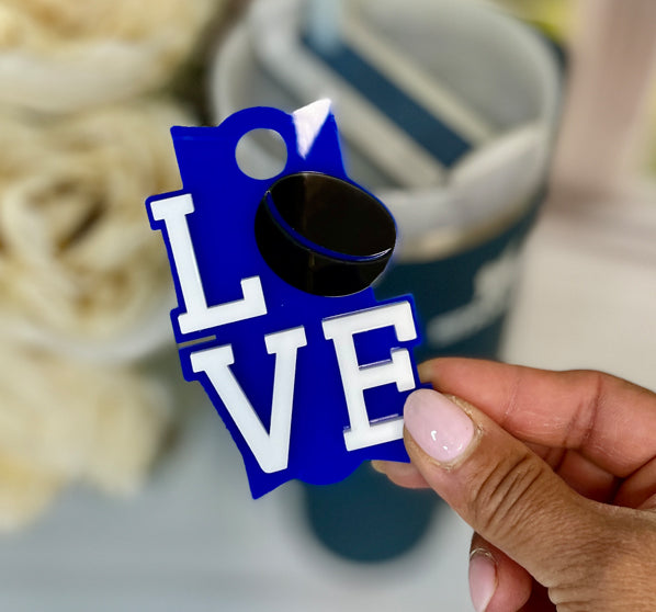 Hockey Love Yeti Stanley Lid Topper