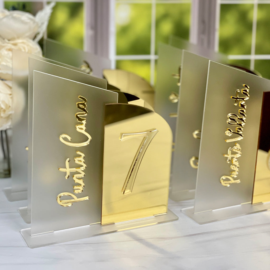 Travel Theme Table Numbers