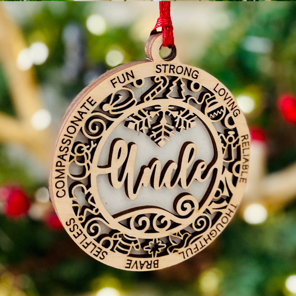 Family Theme Christmas Ornament