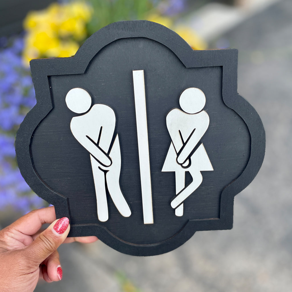 Unisex Bathroom Symbol, All Gender Restroom Sign