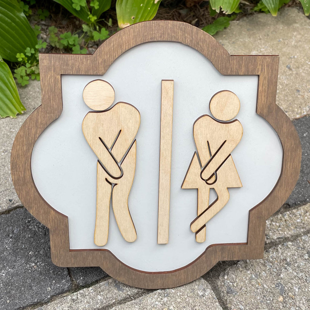 Unisex Bathroom Symbol, All Gender Restroom Sign