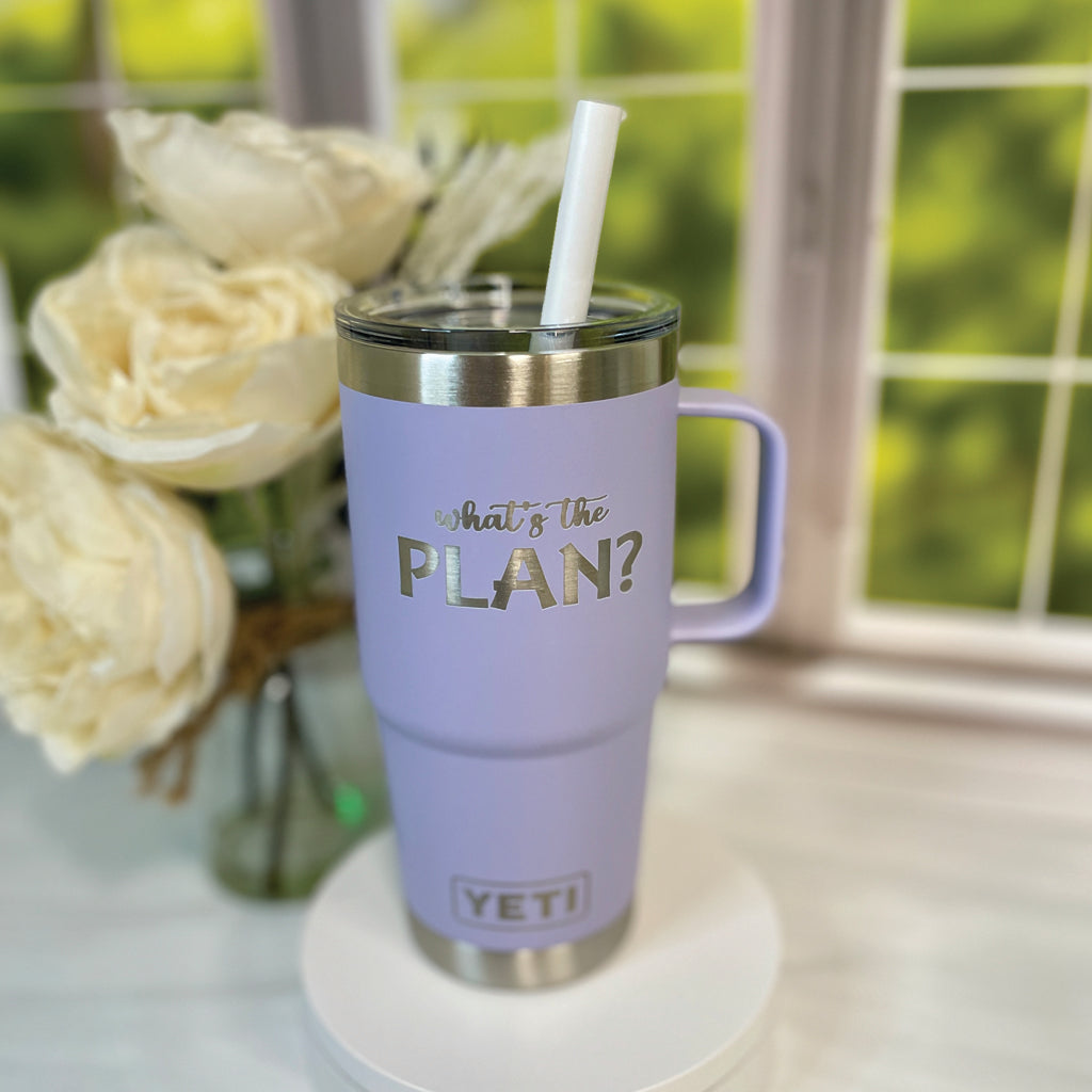 YETI Straw Tumblers Various Size Laser Engraved Design
