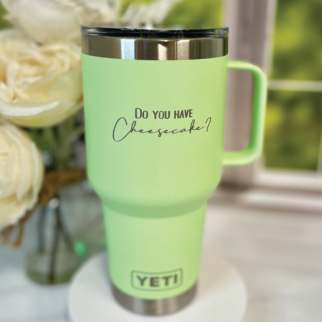 YETI Straw Tumblers Various Size Laser Engraved Design