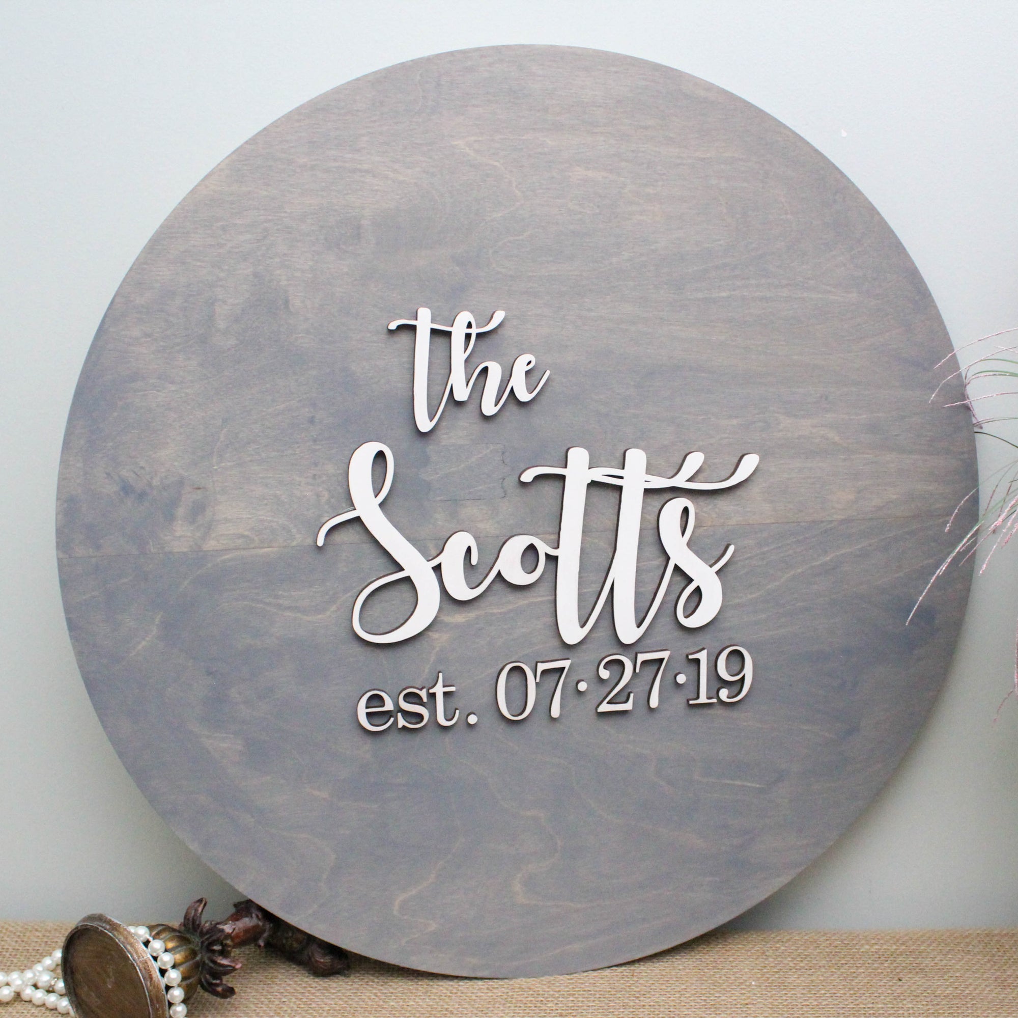 Alternative Wedding Guest Book Ideas With Family Name Established Date
