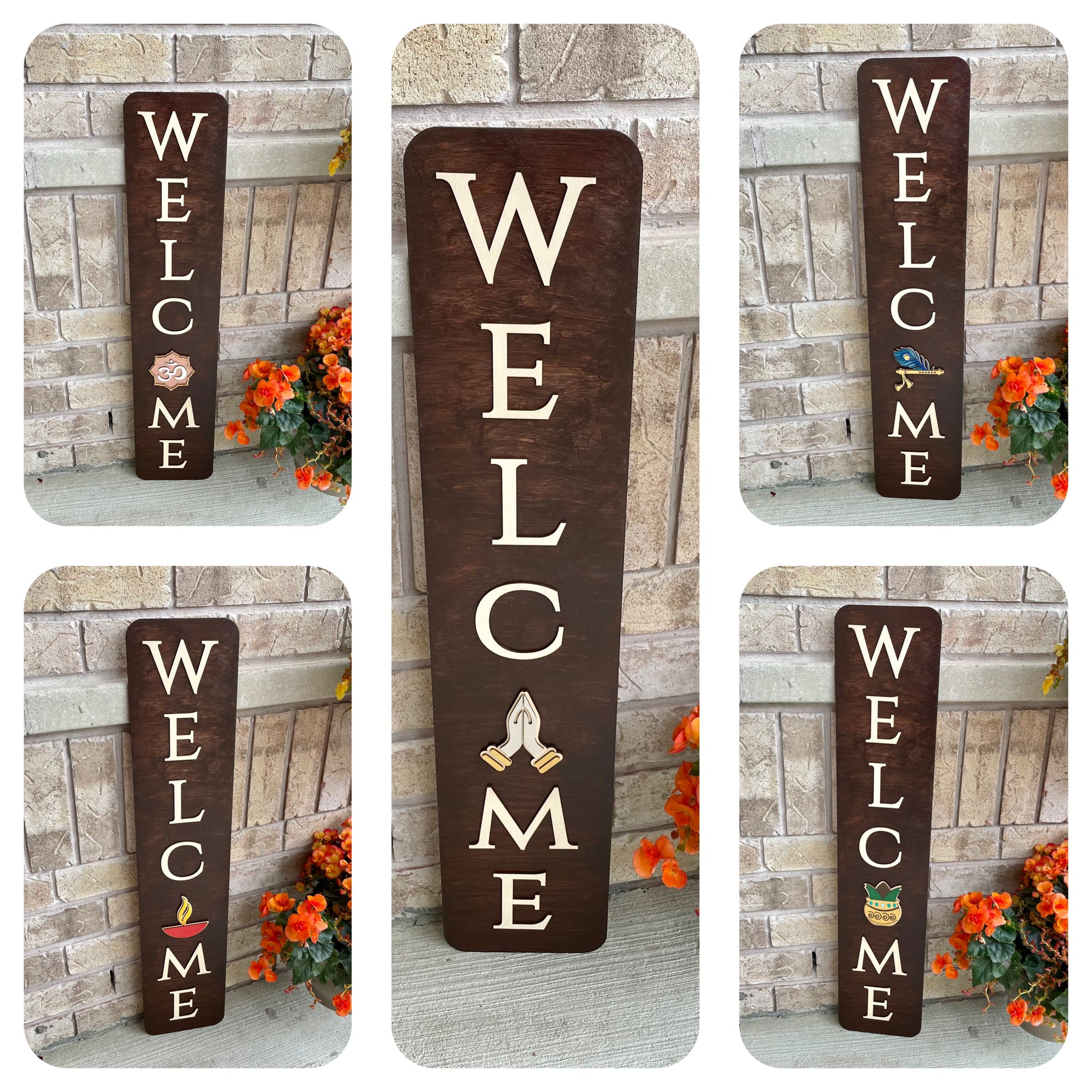Welcome Interchangeable Sign With Indian Themes