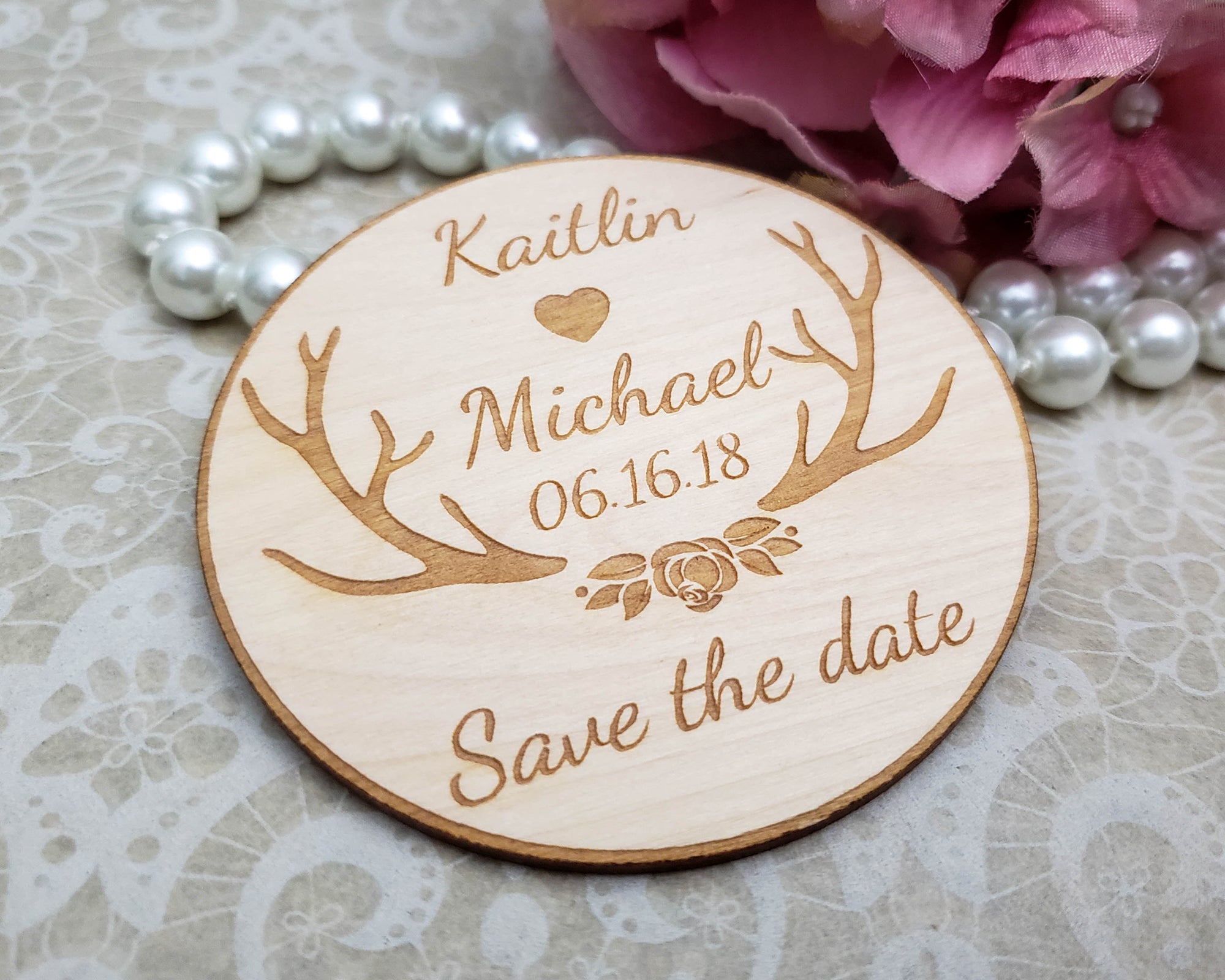 Rustic Wedding Save The Date Magnet