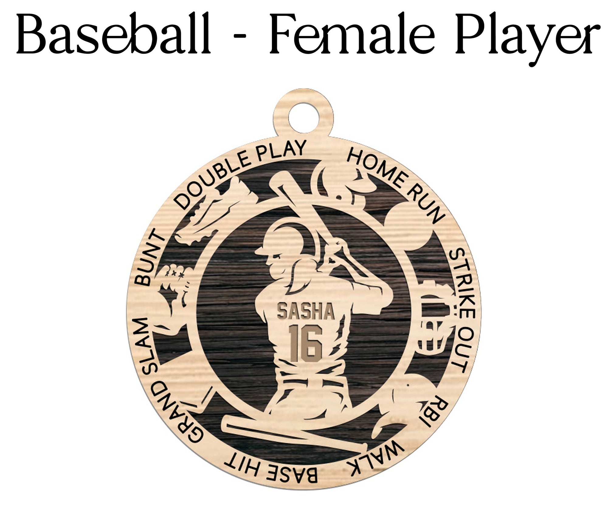 Personalized Baseball Player Ornament