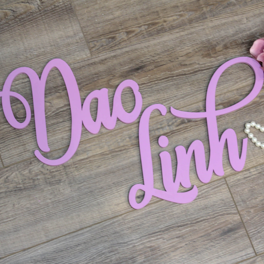 First And Middle Name Wooden Letters