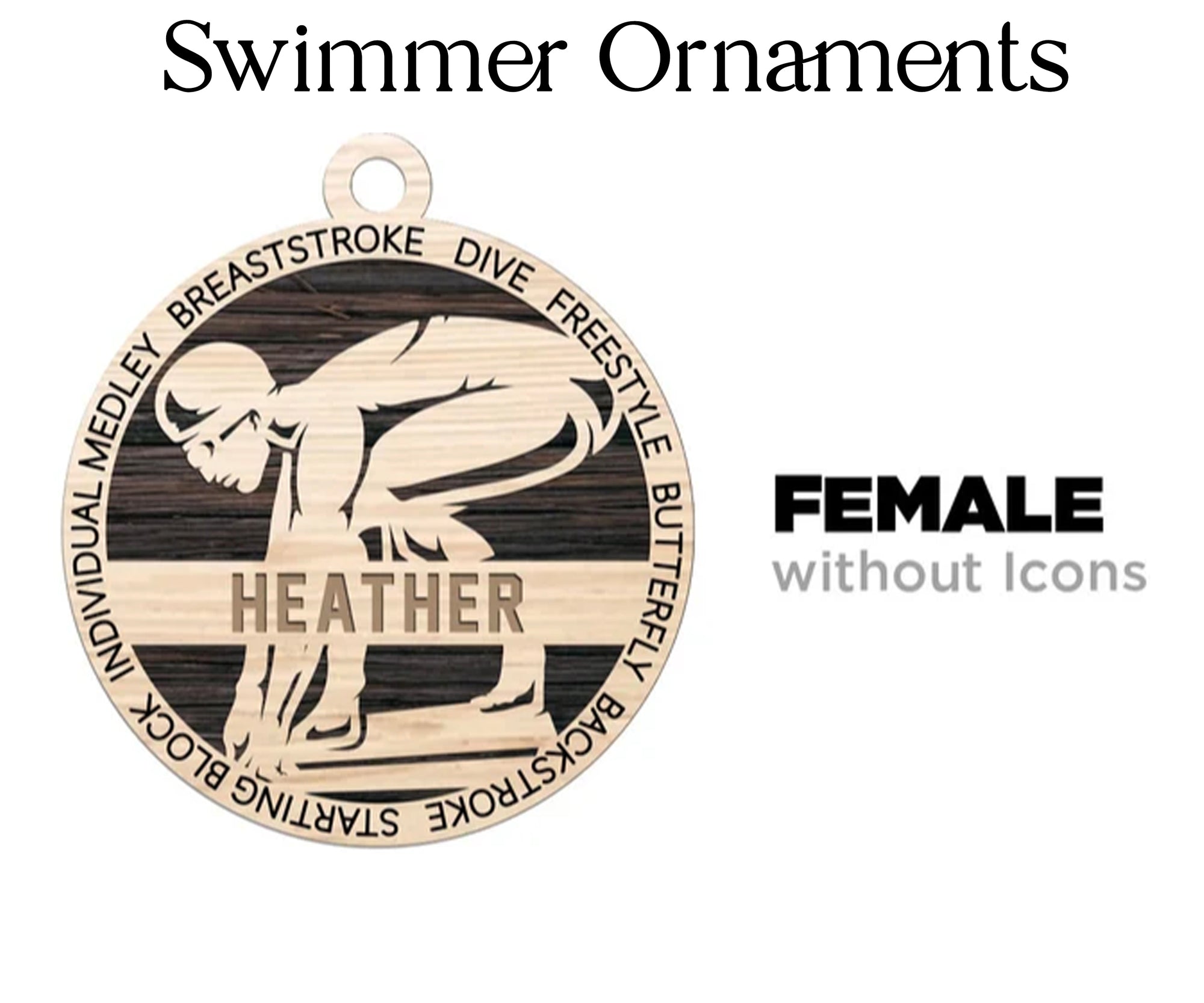 Swimmer Christmas Ornament
