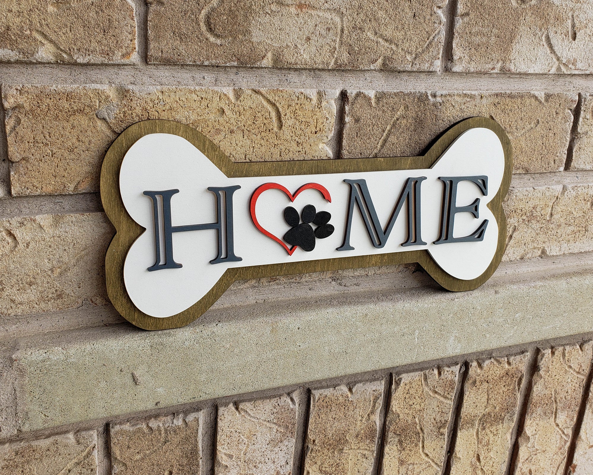 Personalized Paw Print Home Decor Sign, Dog Lover Gift