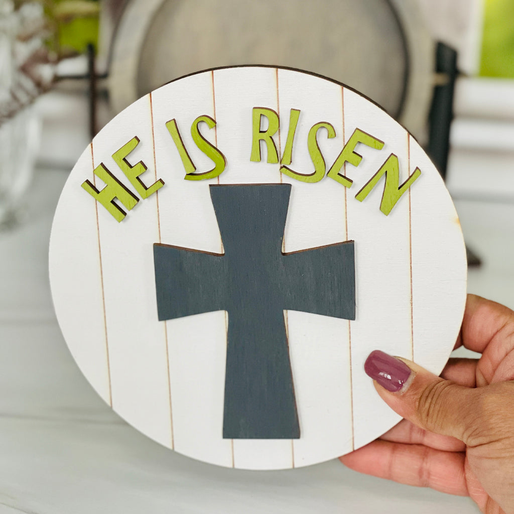 He is risen Easter Decor
