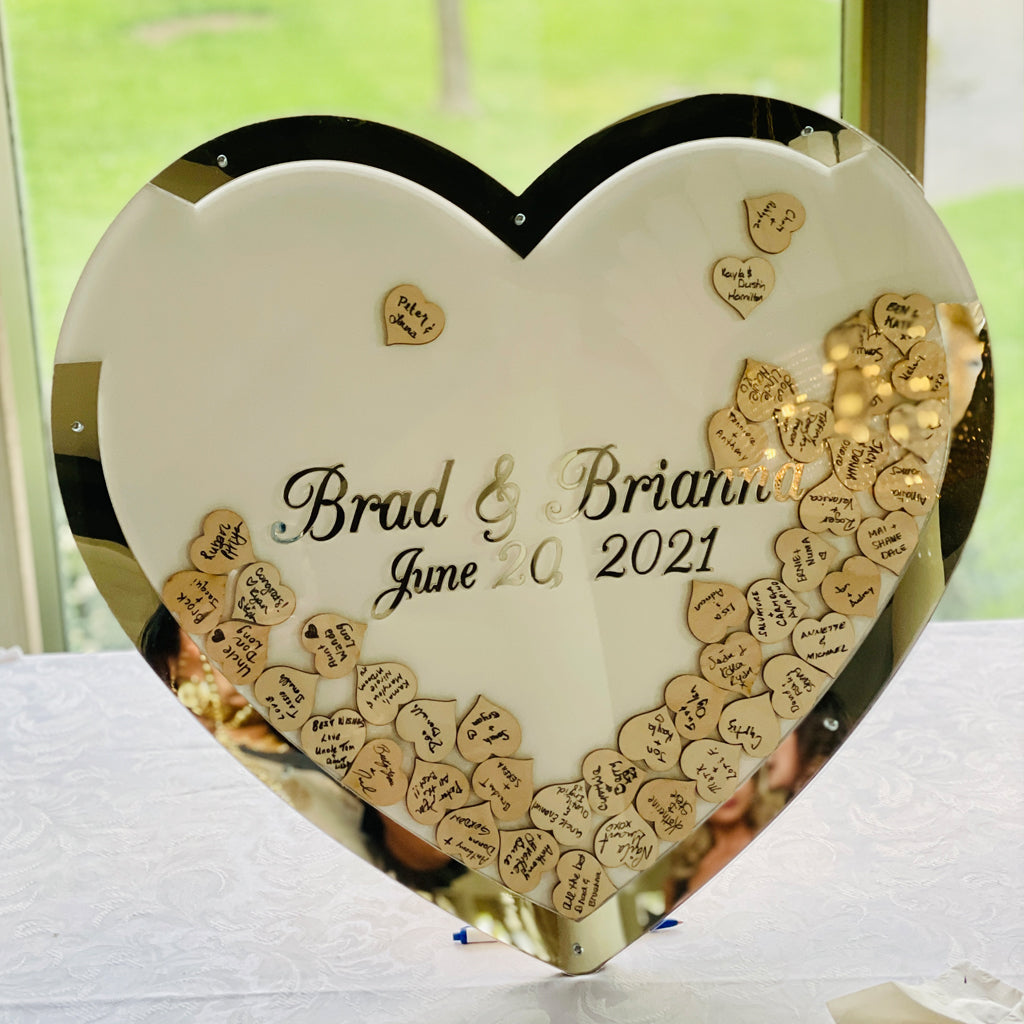 Heart Drop Box Wedding Guest Book Alternative