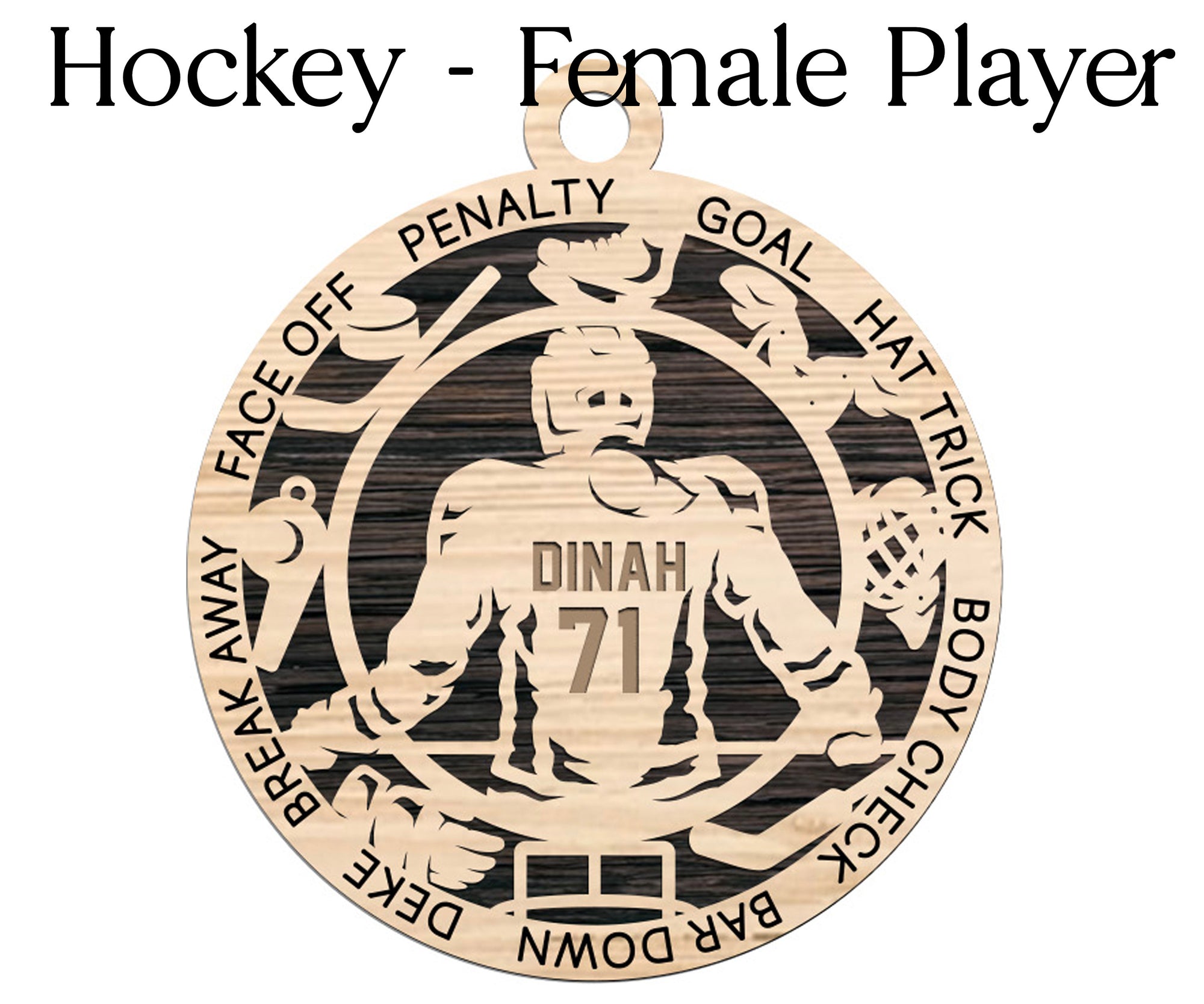 Hockey Player Christmas Ornament