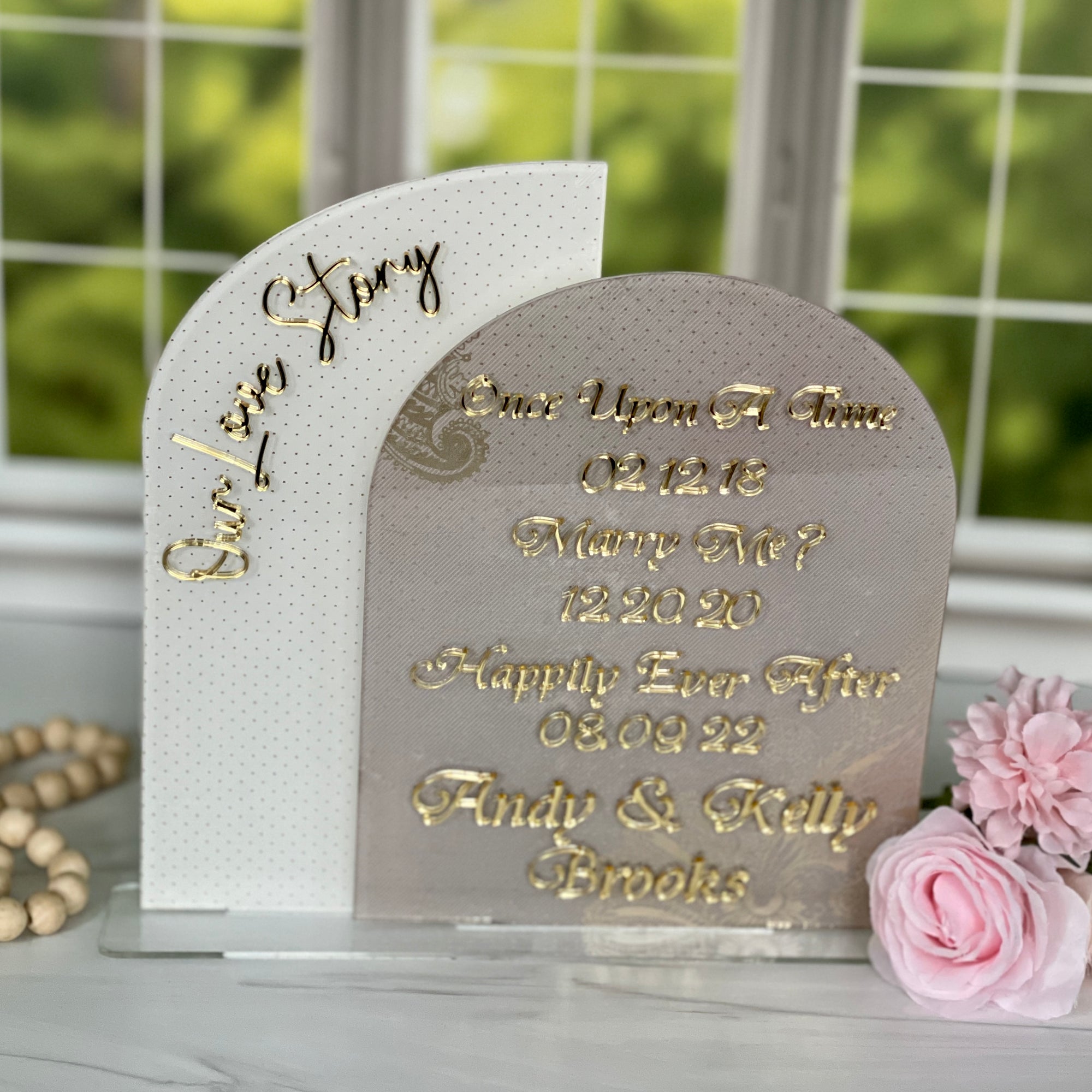 Our Love Story Timeline Sign