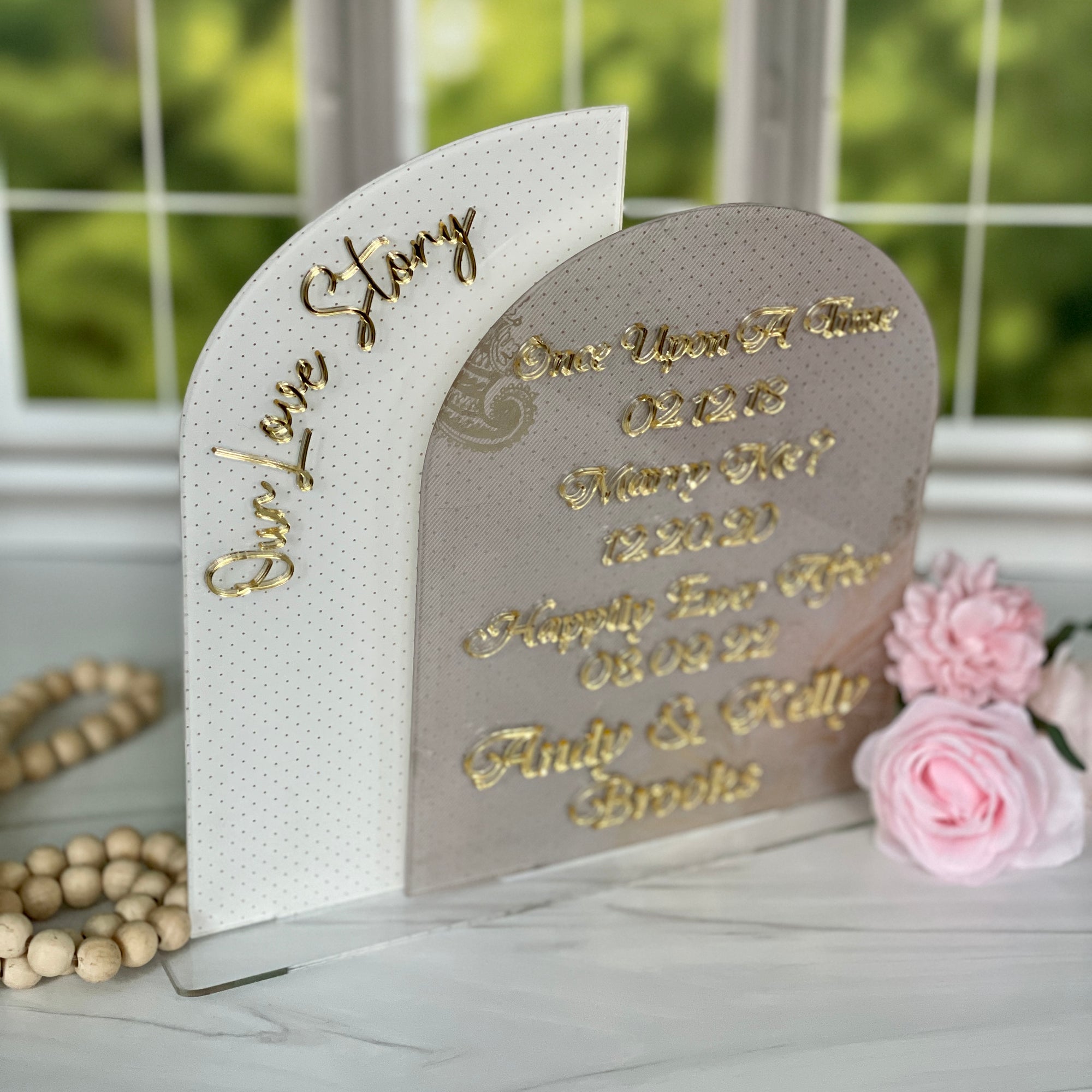 Our Love Story Timeline Sign