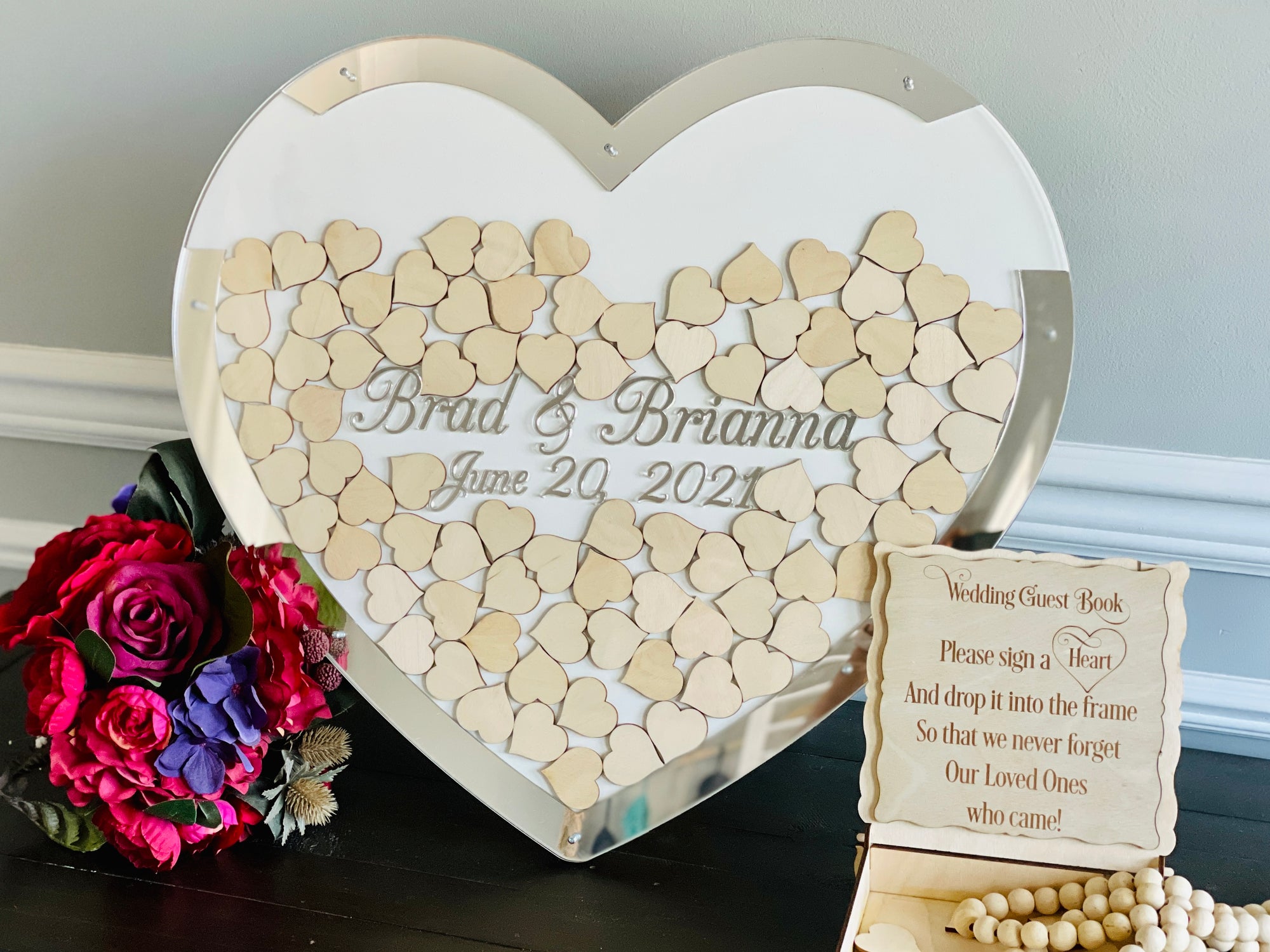 Heart Drop Box Wedding Guest Book Alternative