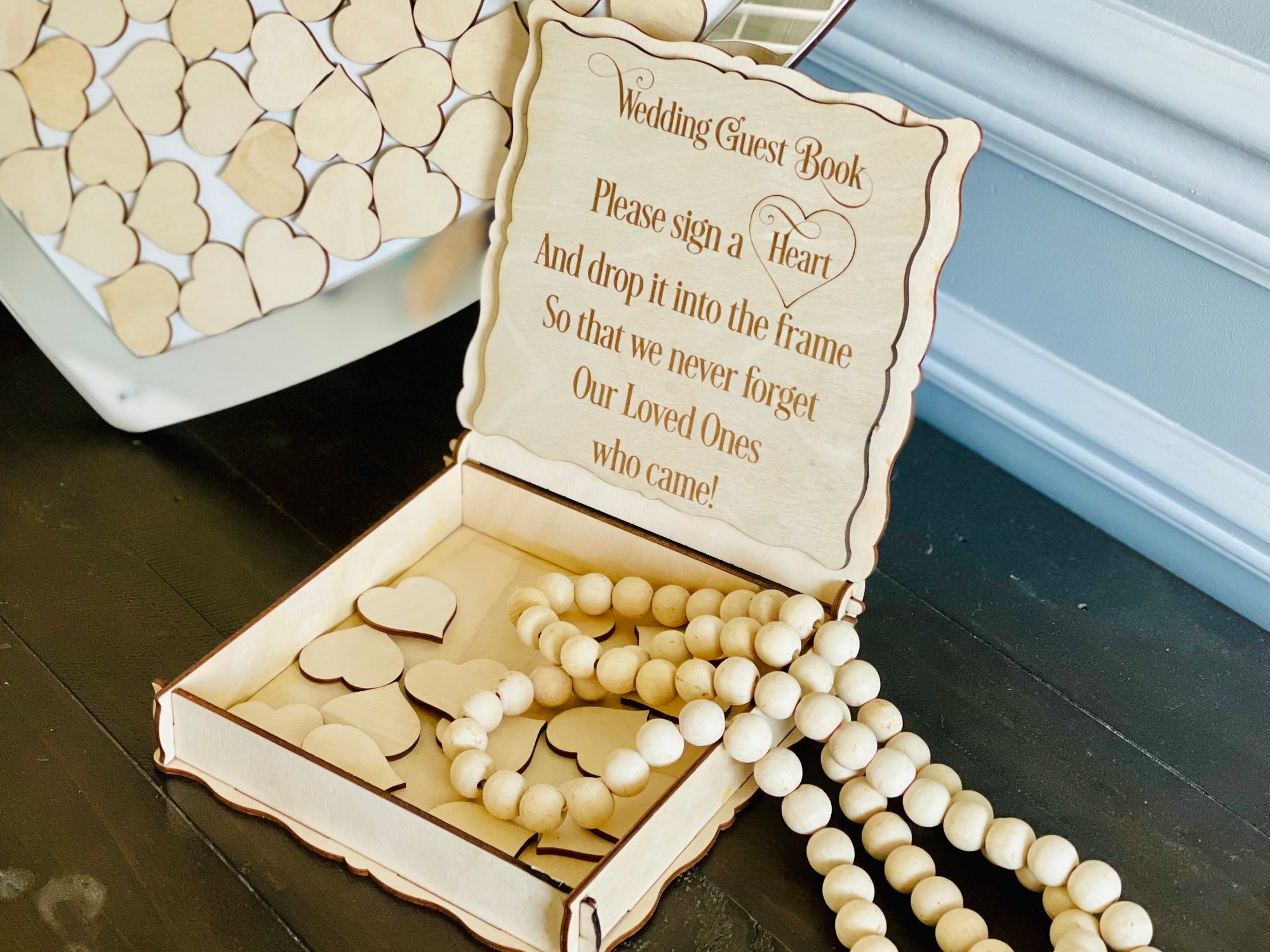 Heart Drop Box Wedding Guest Book Alternative