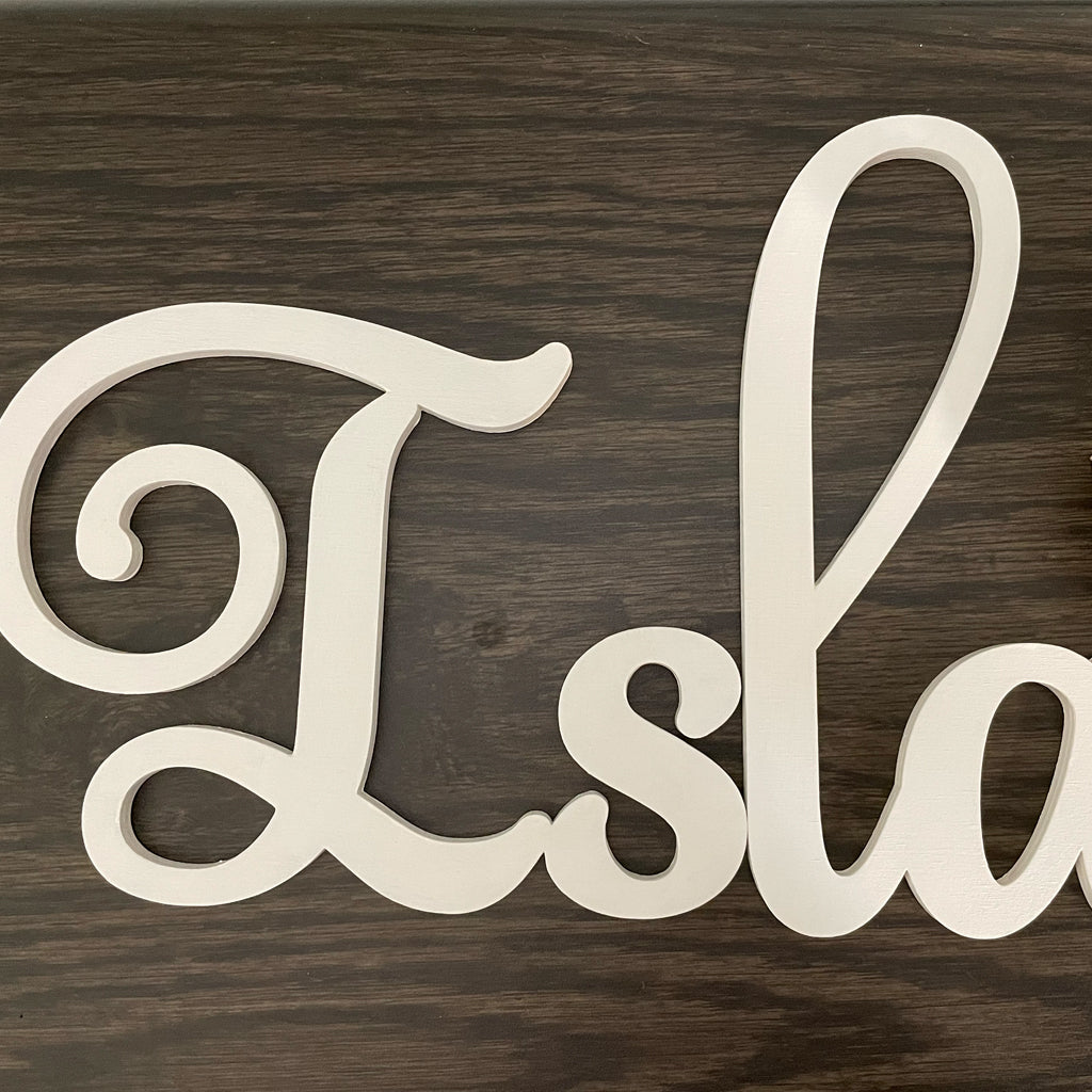 Baby Nursery Name Sign Large Wooden Letters