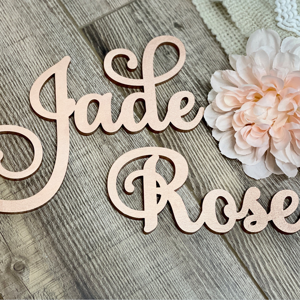 First And Middle Name Wooden Letters