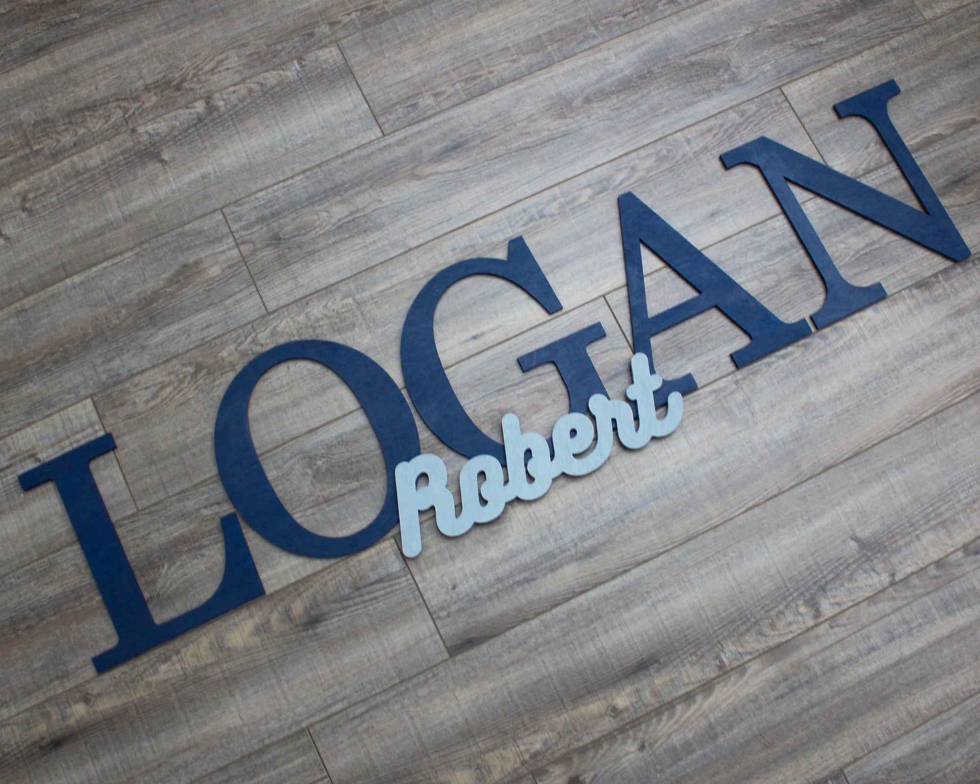 Large Capital Wooden Letters Name Sign