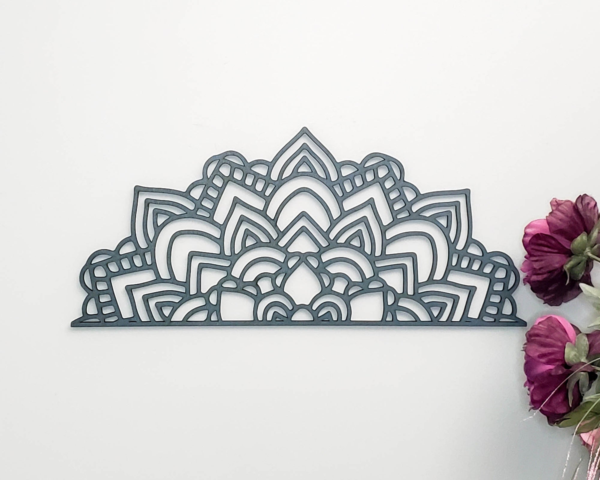 Half Wall Floral Mandala Wall Decor