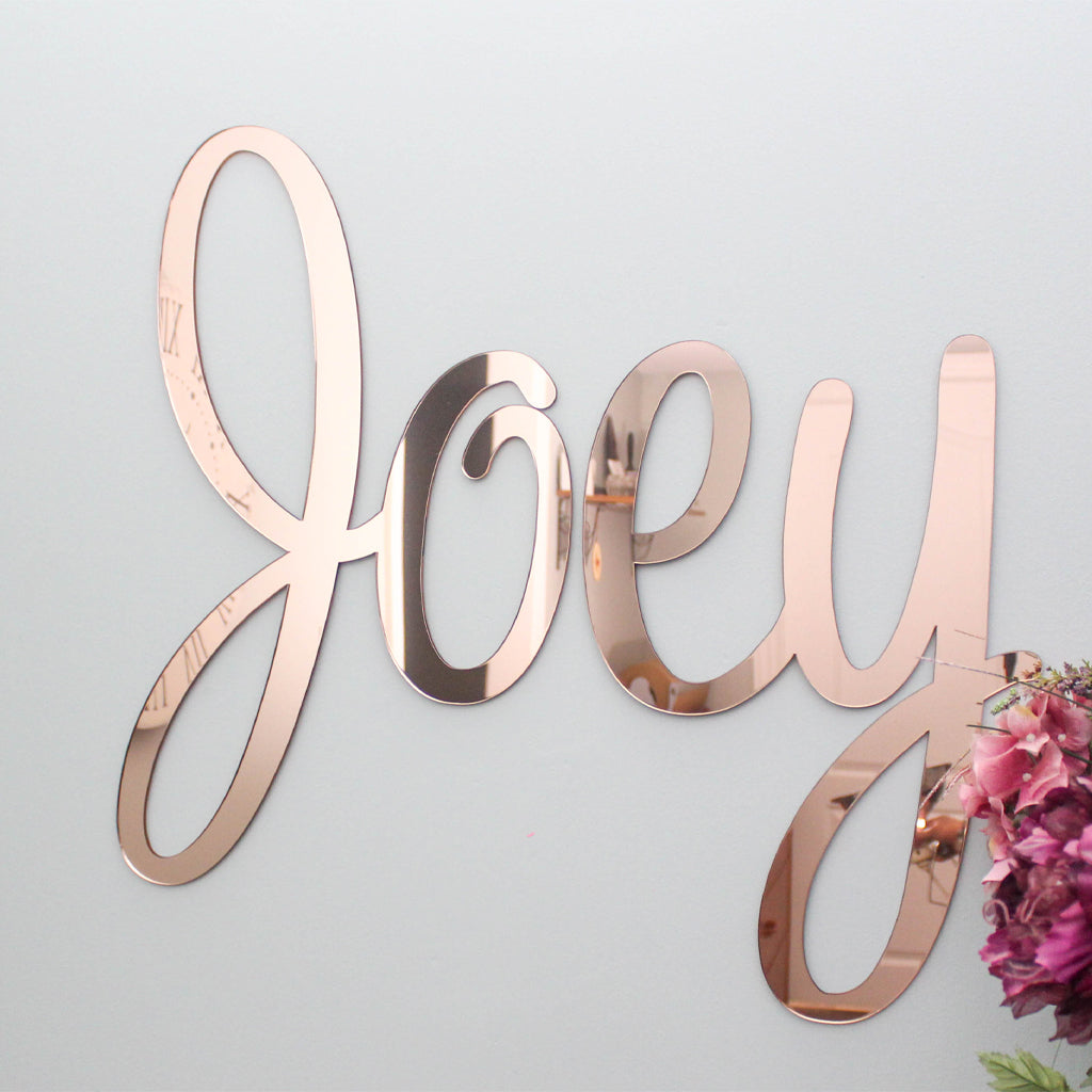 Acrylic Mirror Wall Name Sign