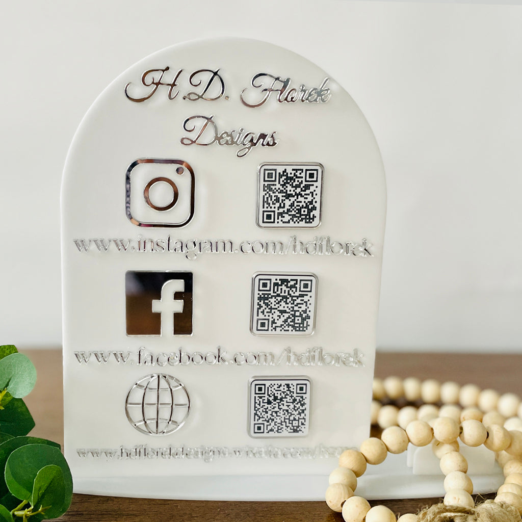 QR Code Business Social Media Sign for Small Business