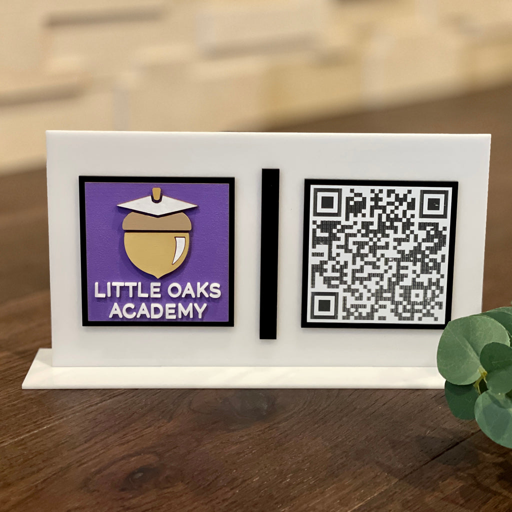 Business Name Social Media Icons, QR Codes Payment Sign