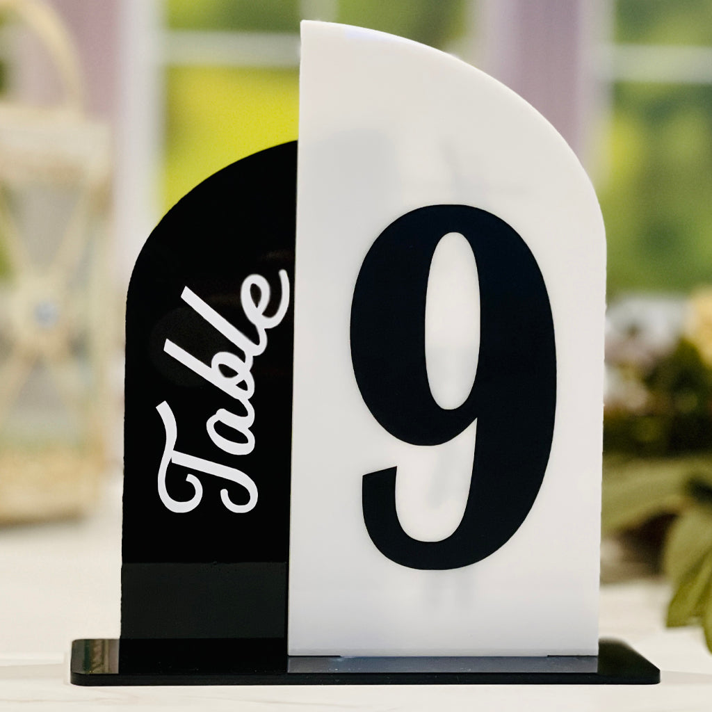 Split Arch Acrylic Table Number