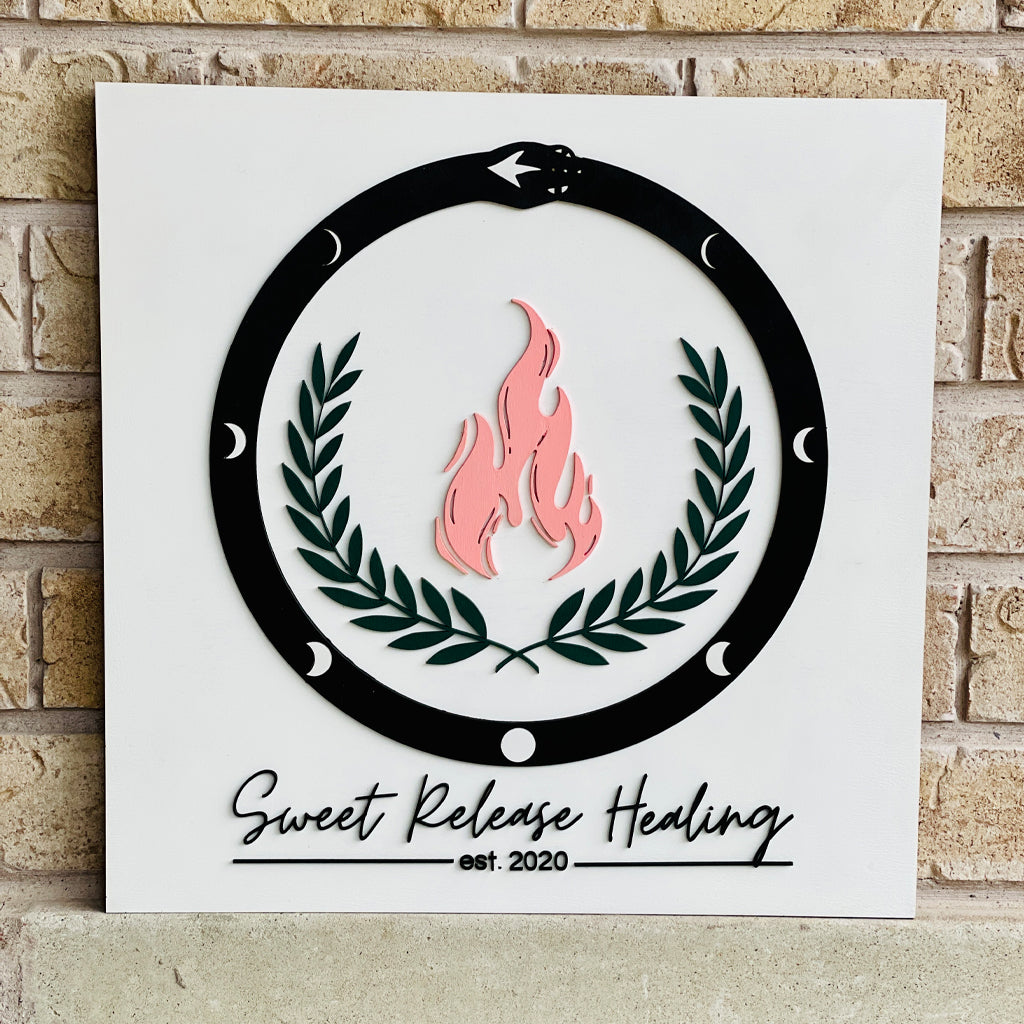 Custom 3D Business Logo Wooden Sign