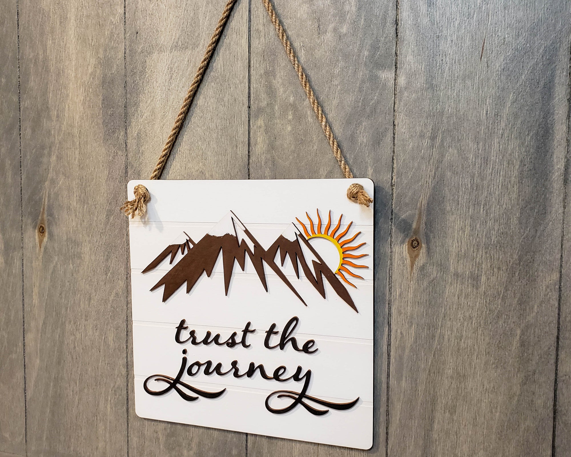 Trust the journey motivational wall sign
