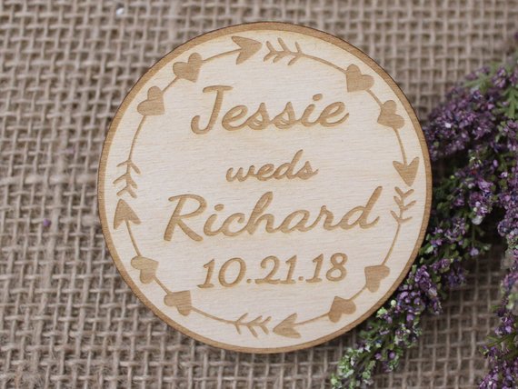 Boho Wedding Save The Date Magnets