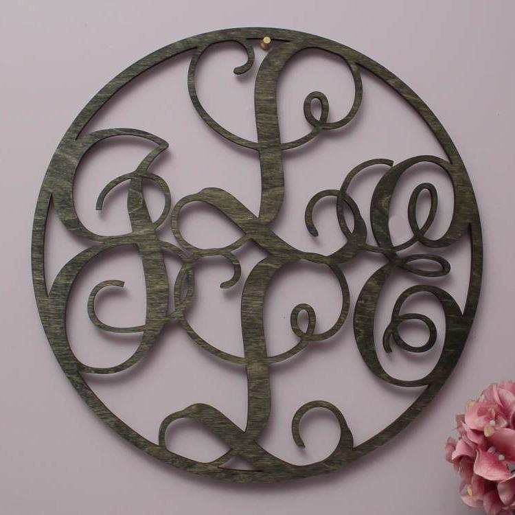 four letter circle monogram