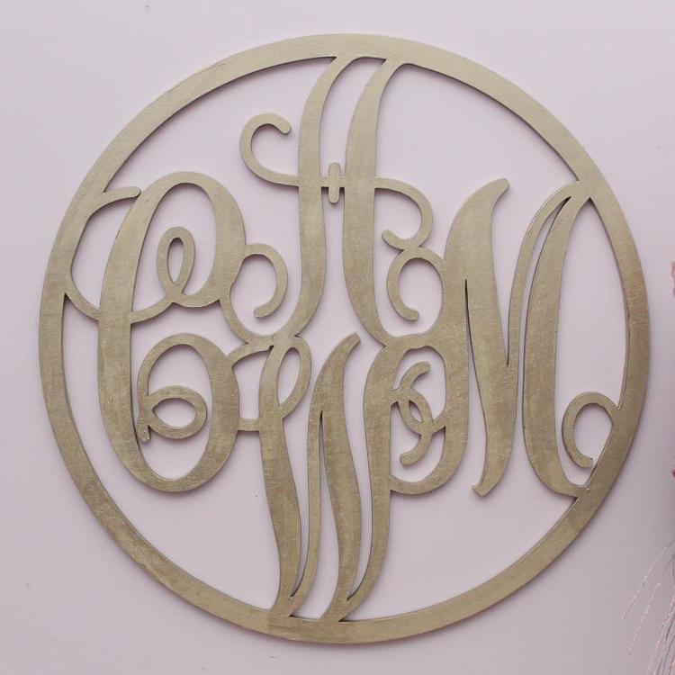 four letter circle monogram