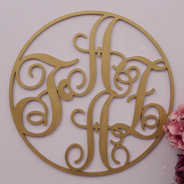 four letter circle monogram