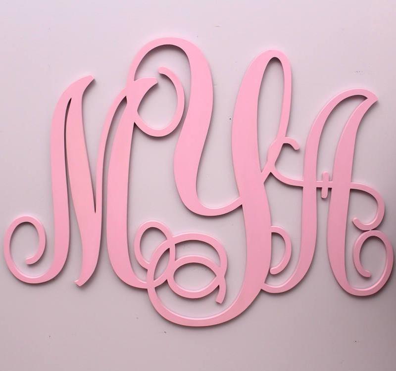 Wooden Vine Monogram Decor