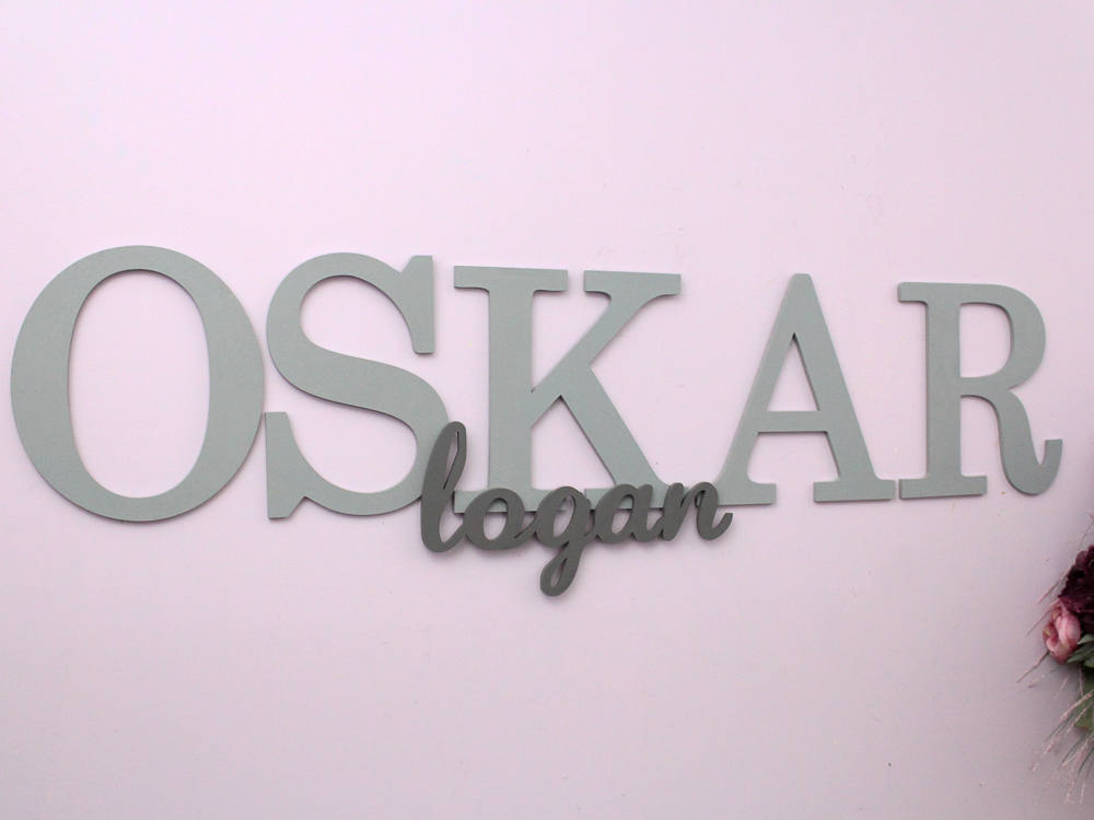 Large Capital Wooden Letters Name Sign