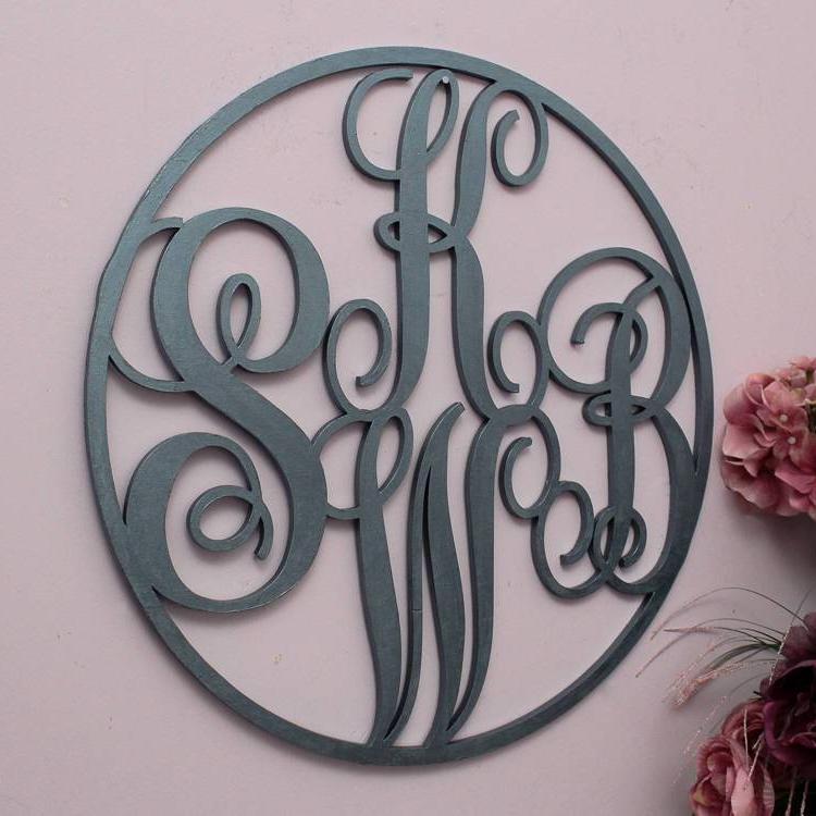 four letter circle monogram